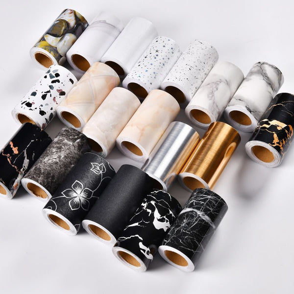 Wholesale Self-adhesive skirting line Stone pattern wall sticker Bathroom waterproof waist line Window sill frame Waveguide line Ground foot line Wholesale