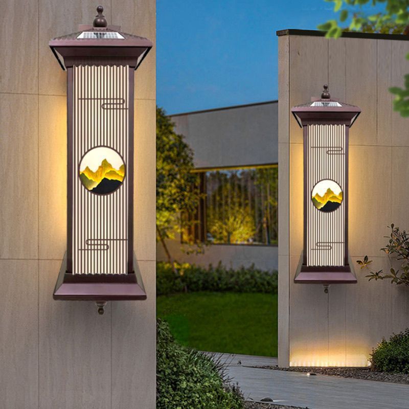 Solar wall light for villa, outdoor waterproof wall sconce for gate, courtyard, aisle, outdoor, chinese style yard, balcony