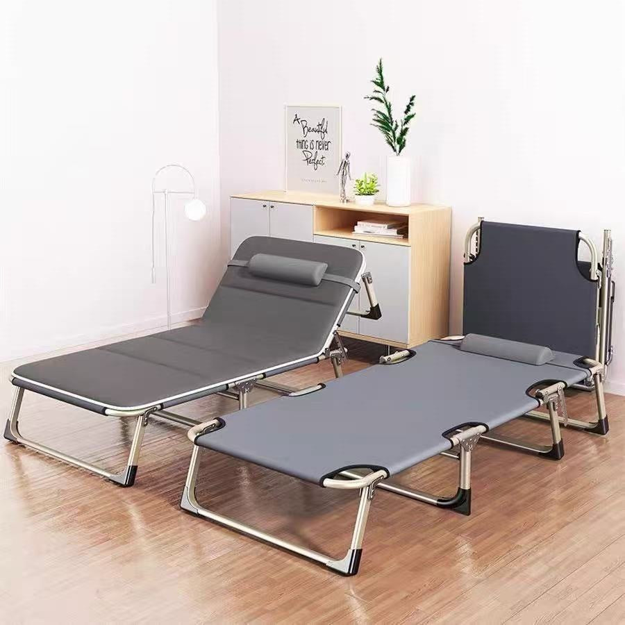 Lunch break foldable bed office single lunch break lounge chair adult for home foldable outdoor portable hospital camp bed