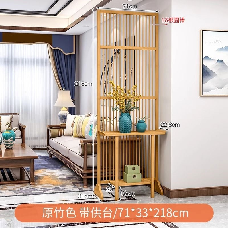 New chinoiserie screen partition living room for home blocking grids solid wood foldablemovable entrance hall office seat screen