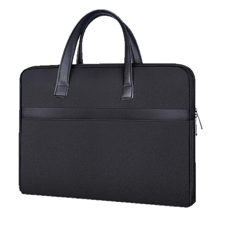 Portable briefcase zippered office bag conference bag satchel document bag document bag business bag printing logo