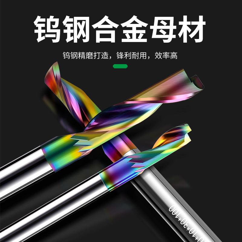 Baolian Profiling Colorful Single Edge Aluminum Milling Cutter Minimal Aluminum Alloy Door and Window Cutting Slotting Punching Step Drill Bit
