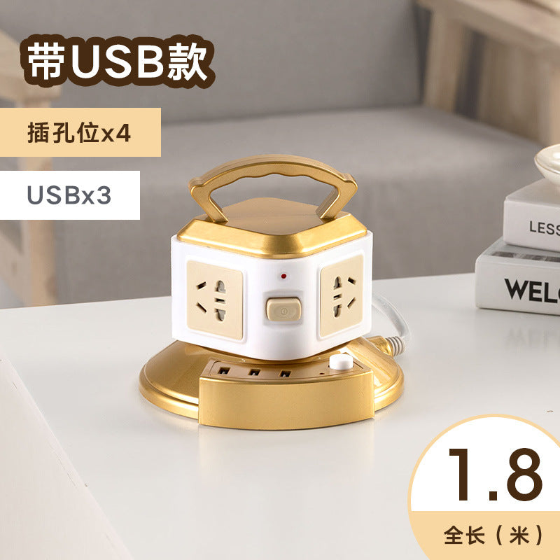 Smart vertical socket with usb mobile phone charging strip multi-functional plug-in board for home creative stereo plug-in cable