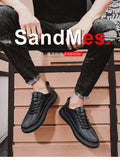 Spring men's shoes 2026 new men's sports casual leather shoes student board shoes black autumn and winter chef labor protection shoes men