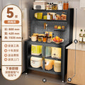 Kitchen multi-tier storage rack sideboard floor cabinet dustproof multifunctional organizer microwave oven bowl cabinet storage cabinet