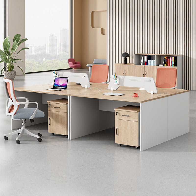 Saint li staff office desk and chair set - minimalist office furniture, employee computer desk and chair