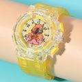 Cartoon kids' watch cute capybara quartz watch transparent strap luminous wristwatch boy girl electronic watch gift