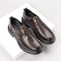 Genuine leather cowhide spring/autumn men's new arrivals: light luxury business casual formal shoes, thick-soled men's british style leather shoes