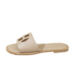 2026 women's summer fashion versatile sandals - ladies' outdoor slippers with hot-pressed electric embroidery and flat soles (for export)
