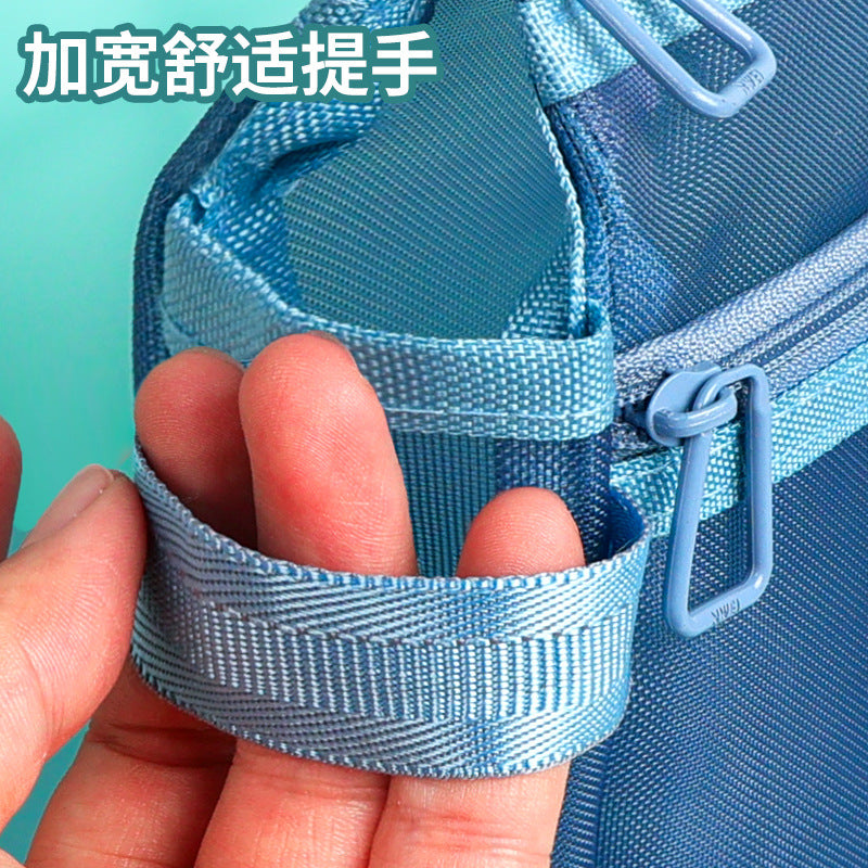 Student Carry Book Bag Transparent Document Bag Zipper Subject Bag Book Storage File Information Bag Tuition Bag