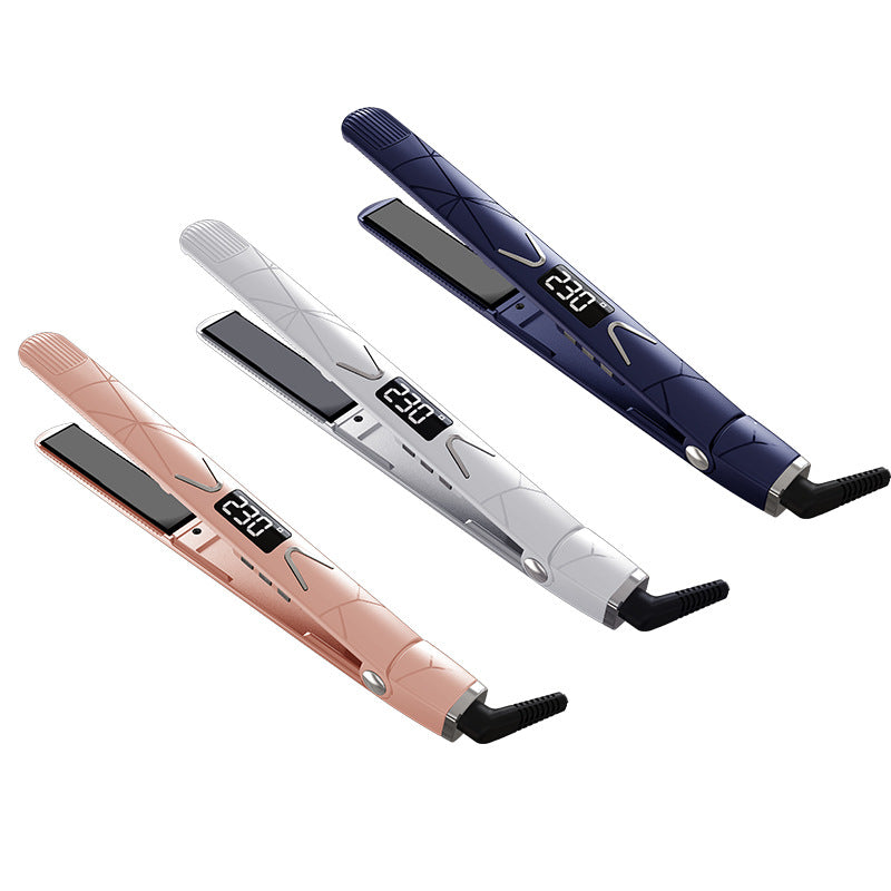 Cross-border  new portable hair straightener wet and dry hair straightener negative ion curling iron