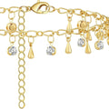 fashionsummerfashion beach style foot jewelry water drop zircon tassel pendant anklet women's gorgeous wheat ear foot