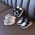 Boys' mid-top sneakers,  spring/autumn new collection, kids' shadow grey single shoes, toddler & baby skate shoes, girls' shoes