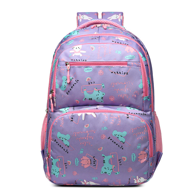 Manufacturer wholesale new schoolbags, primary school girls and children fashion backpacks, lightweight burden reduction spine protection 6-12 years old backpack