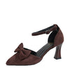 Summer cross-border bowknot plus size high heel sandals women's 2026 new style stiletto european and american elegant closed-toe sandals for export