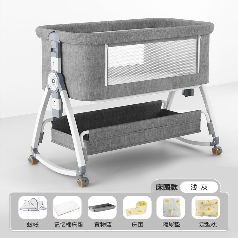 Baby crib - portable, foldable, multi-functional bassinet - newborn & toddler convertible bed