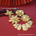 classic leather chain buckle imitation artificial pearl pendant flower sea star shell design pendant suitable for women's parties