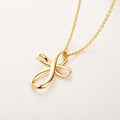 Minimalist cross pendant choker - vintage necklace
