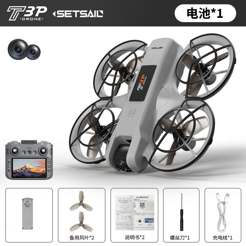 new product with 4.5inch screen drone t3p all-inclusive anti-collision high-definition aerial photography remote control aircraft toys wholesale