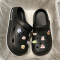 2024 new eva clogs summer women's outdoor thick-soled beach sandals "stomping on shit" comfort non-slip girls' slippers wholesale