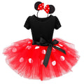 new girls' summer dance fashion polka dot european and american style mickey mouse mesh dress - dropshipping available