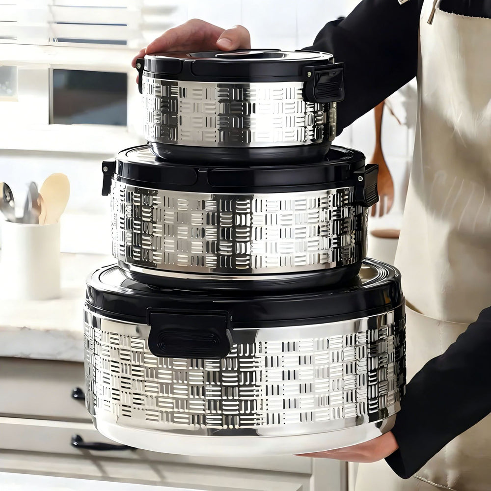 Customized 201 stainless steel insulated lunch box set - perfect for office workers, includes large capacity bento box