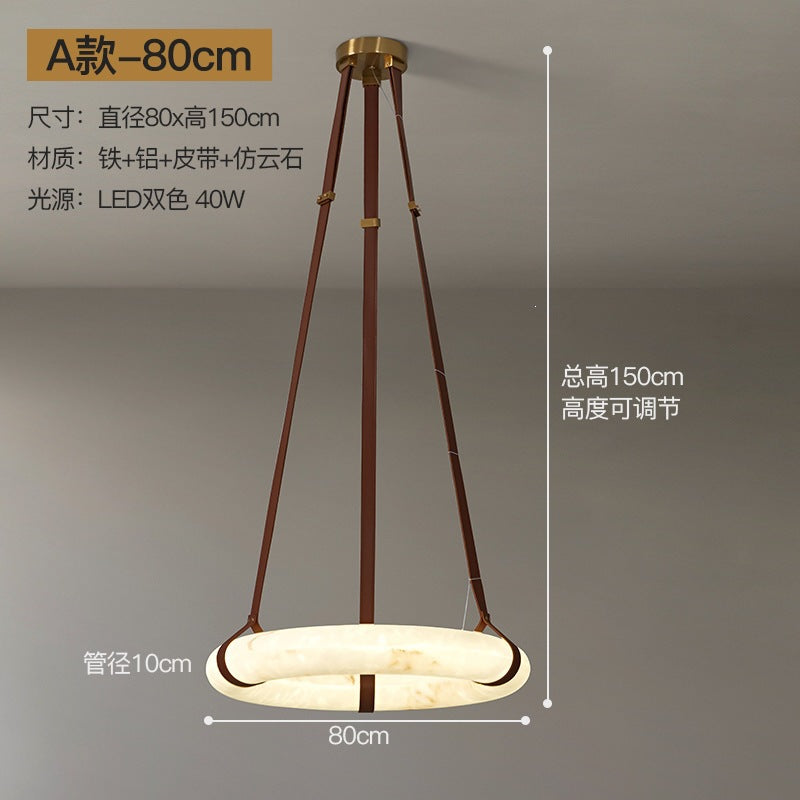 minimalist spanish imitation marble living room dining room pendant light - circle ring bedroom designer hotel bar counter lamp