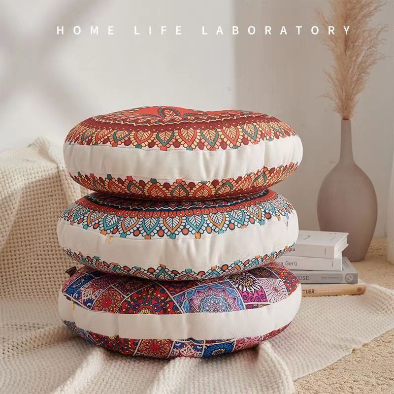 Ethnic style futon cushion meditation meditation floor pillow thickened round balcony window sill floor tatami seat