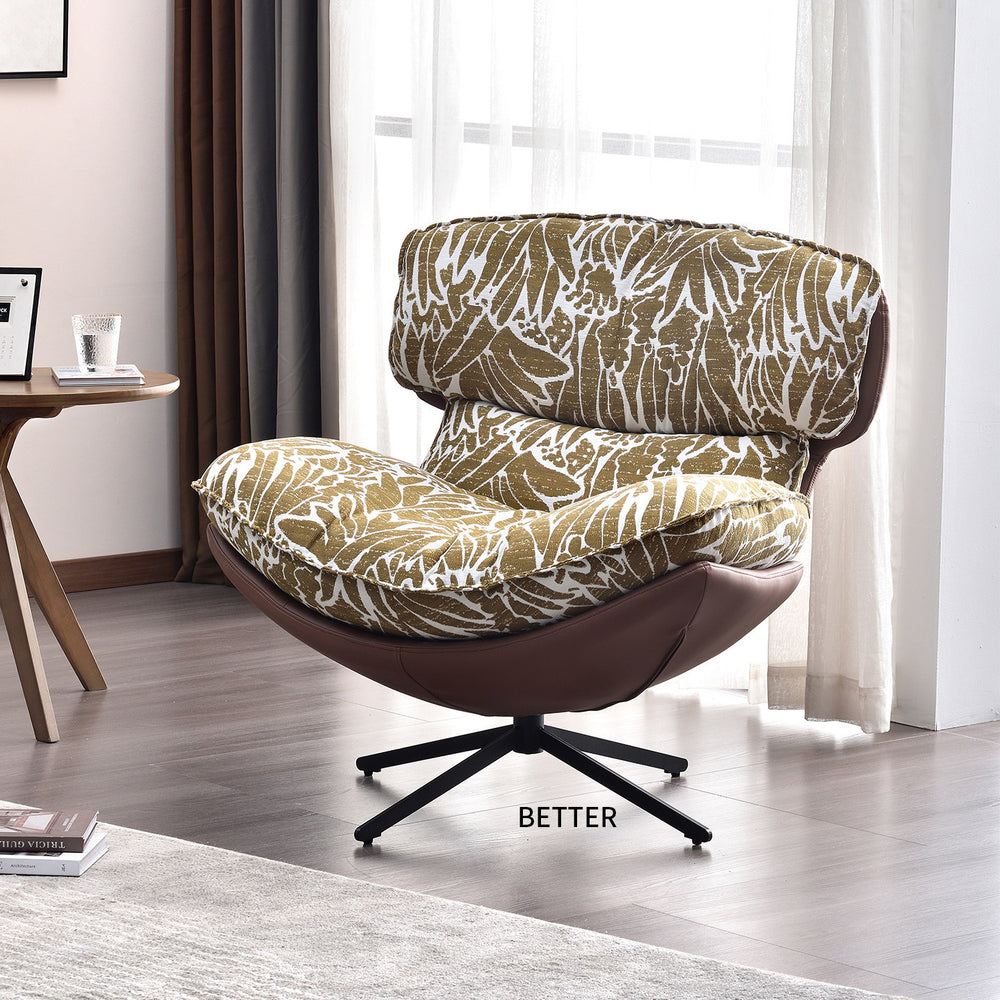 Scandinavianaccessible luxury single sofa chair modern casual designer lazy living room balcony rotatable casual rocking chair