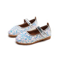 Girls'  spring new collection: sparkling soft-soled princess leather shoes for mid-to-large children - wholesale direct from the manufacturer, featuring hook-and-loop fasteners