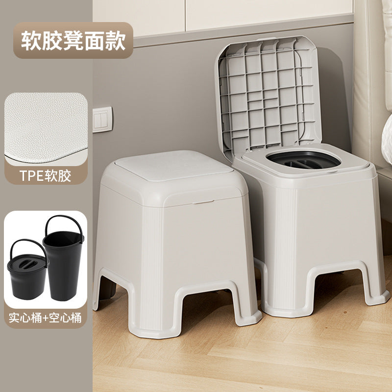 Elderly commode bucket, elderly bedside toilet stool, bath chair, squat toilet stool, pregnant women, elderly indoor toilet