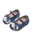 Girls' korean style leather shoes - new spring/autumn collection - bow accent, fashionable princess shoes for toddlers and young children, velcro closure, loafers