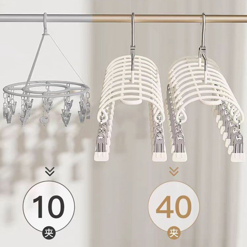 Sock drying rack with clip stainless steel for home balcony dormitory drying intimates underwear handy gadget windproof baby sock clip