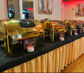 Gold-plated stainless steel buffet warming cabinet - commercial warming oven for hotel breakfast buffets