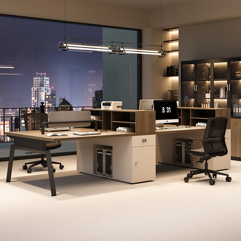 Casual modern 4 four-six 0.3kg slot computer booth screen employee office table and chair combination