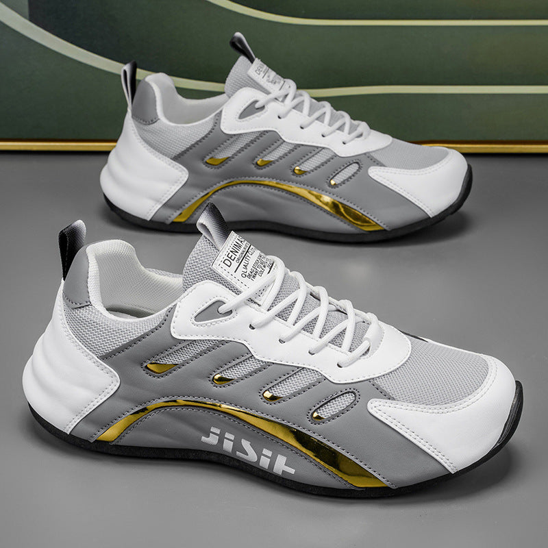 Men's shoes 2025 winter new low-top sneakers korean style versatile men's casual shoes soft sole comfortable dad shoes