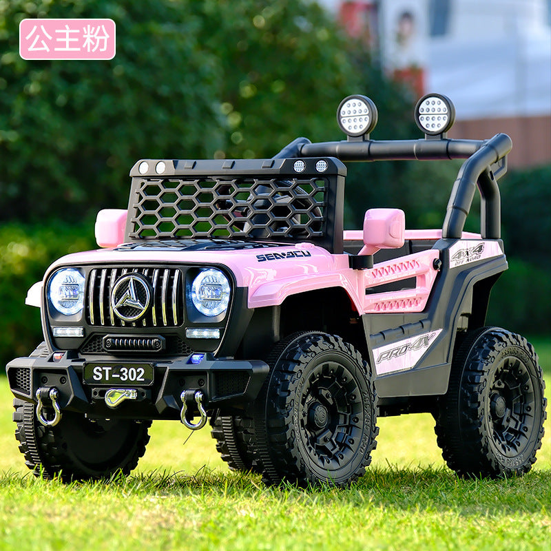 New children's electric off-road remote control with remote control music car car new four-wheeled baby battery car wholesale