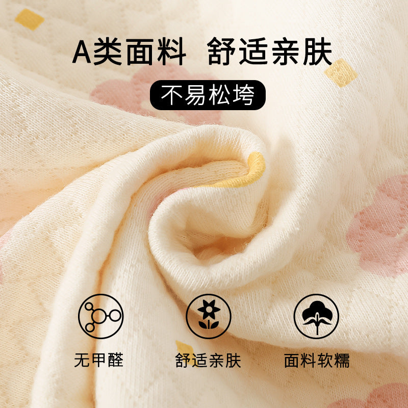 Winter new baby underwear set, thickened infant 1-3 years old kids' pajamas, home wear, pure cotton set