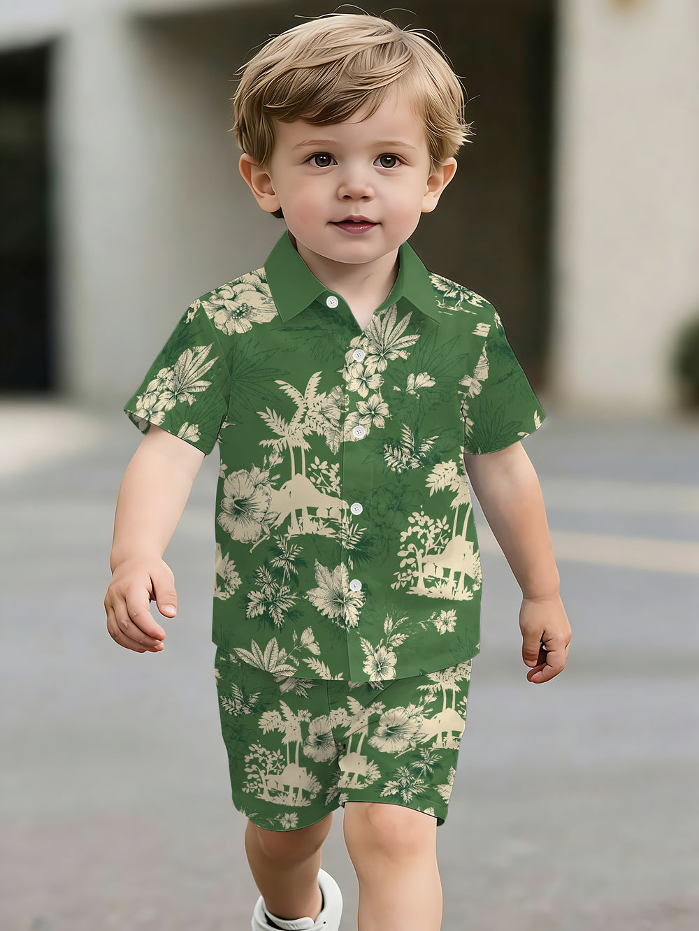 hot-selling children's short-sleeved shirt set, casual shirt set, summer simple stripes, dropshipping available