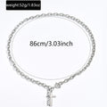 hot-selling simple stacked cross pendant necklace niche high-end exaggerated thick chain clavicle chain accessories