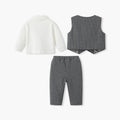 Boys' formal suit set - autumn collection - baby's first birthday party outfit - three-piece suit with vest - british style gentleman - flower boy performance costume