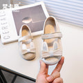 Vancahao niche style design velvet girlbows princess shoes  spring and autumn new arrivalkids small leather shoes