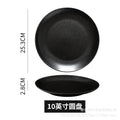 Steak plate western dinner plate creative black matte gold rim steak plate commercial ceramic tableware western dinner plate