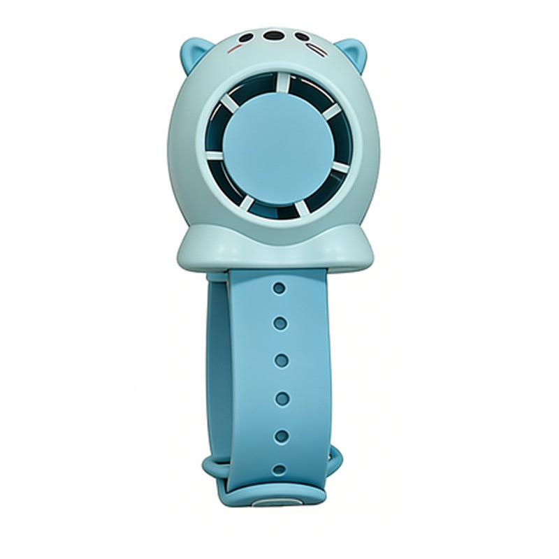 Children's day gift watch fan - mini usb rechargeable portable silent wrist fan for students