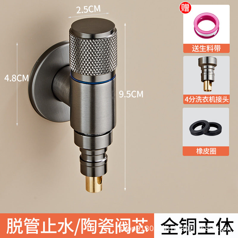 Special snap-on 46-point universal water nozzle drum angle valve connector for all-copper washing machine faucet automatic water stop valve