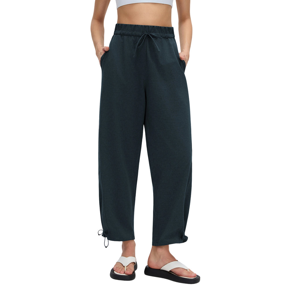 Spring/summer new arrival: women's casual drawstring ankle pants - quick-dry, breathable, activewear cropped trousers (style d26043)