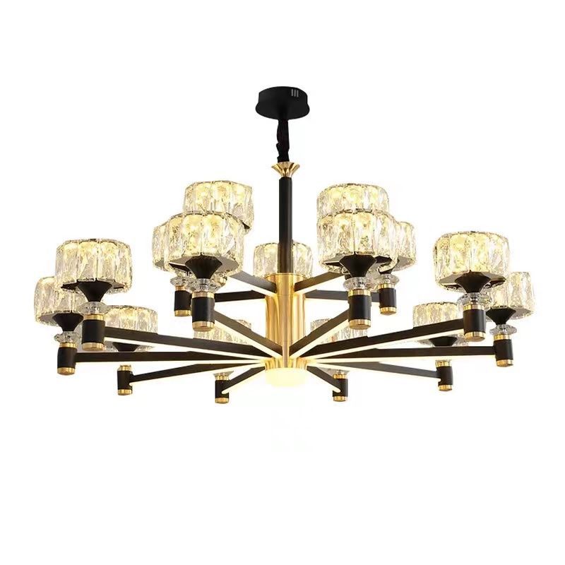 Living room lamp chandelier modern casualaccessible luxury aluminum chandelier bedroom dining room lamp arm luminous elegant dustproof
