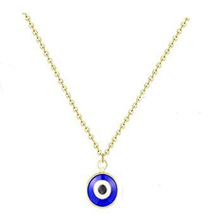 Women's blue eye amulet necklace - adjustable charm pendant, perfect gift for ladies and girls (for export)
