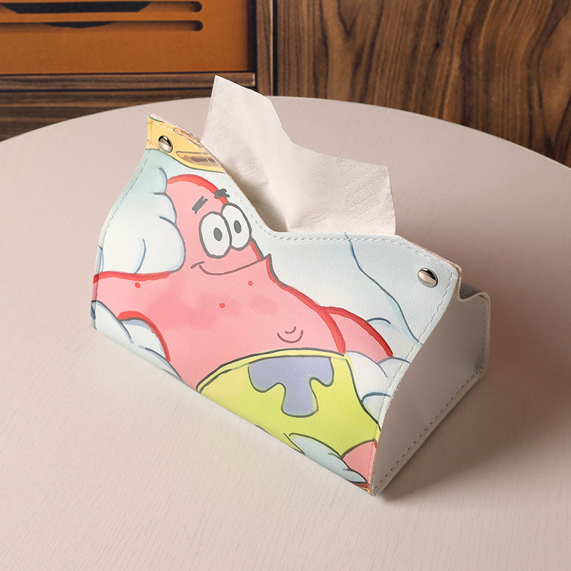 Graffiti cute cartoon boy creative new tissue box home living room dormitory car leather decoration tissue pumping box