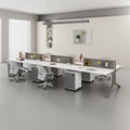 Modern office desk, staff slot, double four-person slot, perforated board, hanging board, storage screen, table and chair combination, commercial office